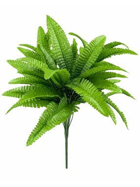 Boston Fern Bush Artificial 20 Inch Hanging Basket Filler